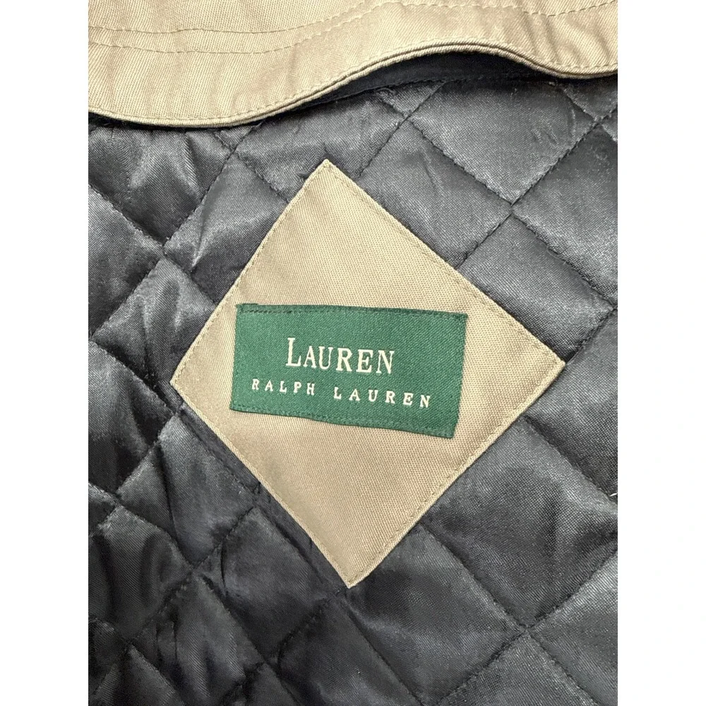 Lauren Ralph Lauren Men Double Breasted Trench Coat Quilted Removable Lining 44S